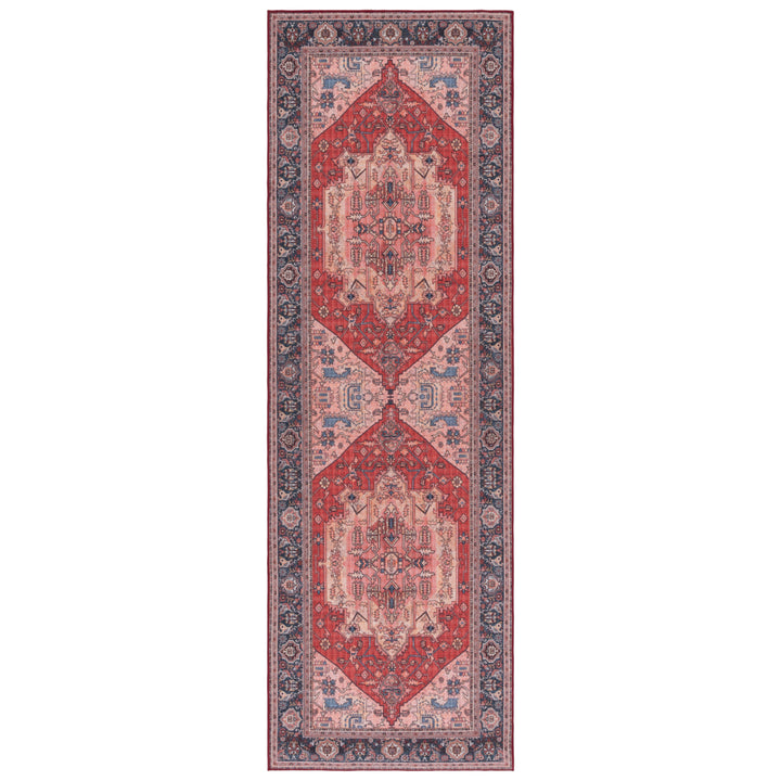 SAFAVIEH Tucson Collection TSN139Q Red / Navy Rug Image 4