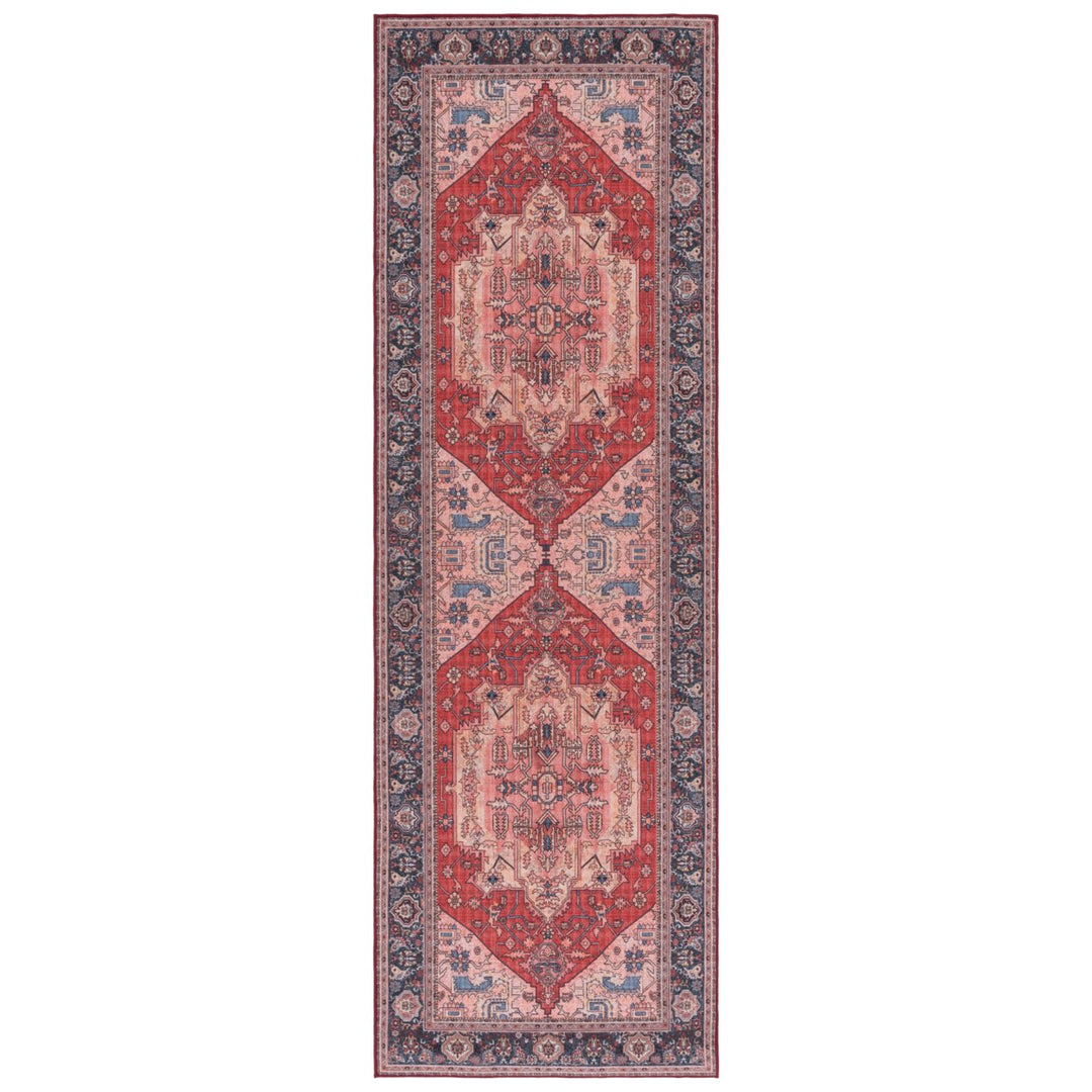 SAFAVIEH Tucson Collection TSN139Q Red / Navy Rug Image 1