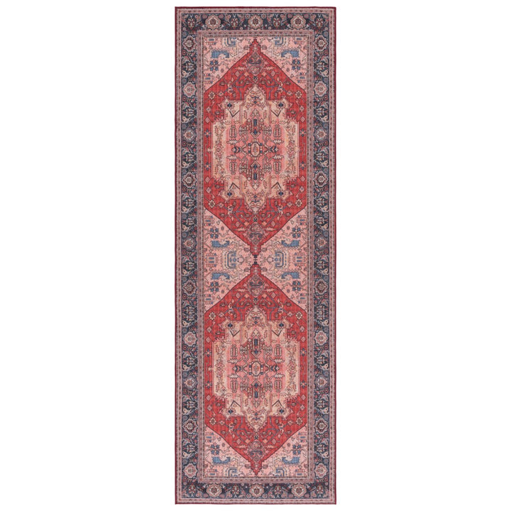 SAFAVIEH Tucson Collection TSN139Q Red / Navy Rug Image 1