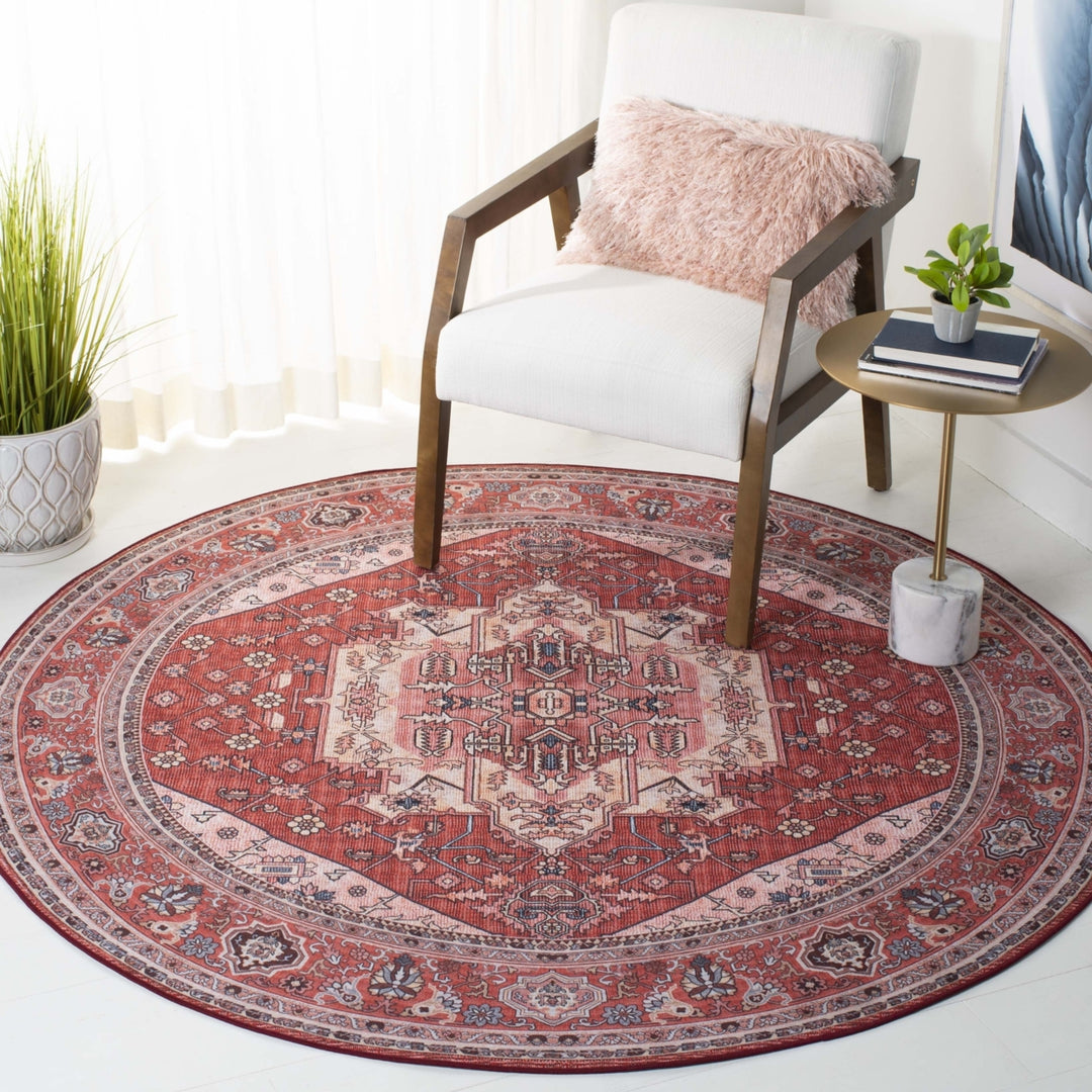 SAFAVIEH Tucson Collection TSN139R Red / Pink Rug Image 2