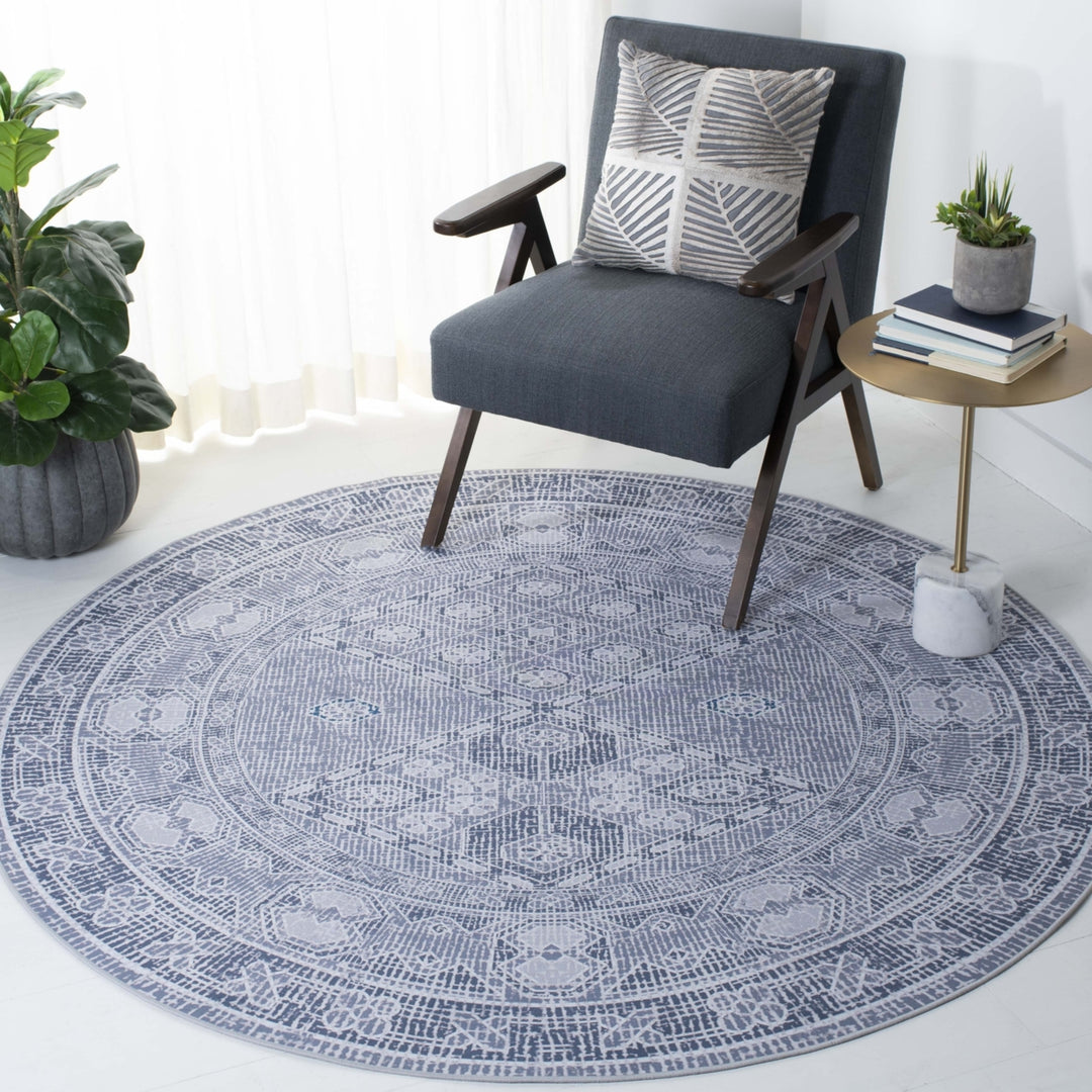 SAFAVIEH Tucson Collection TSN141F Grey / Ivory Rug Image 2