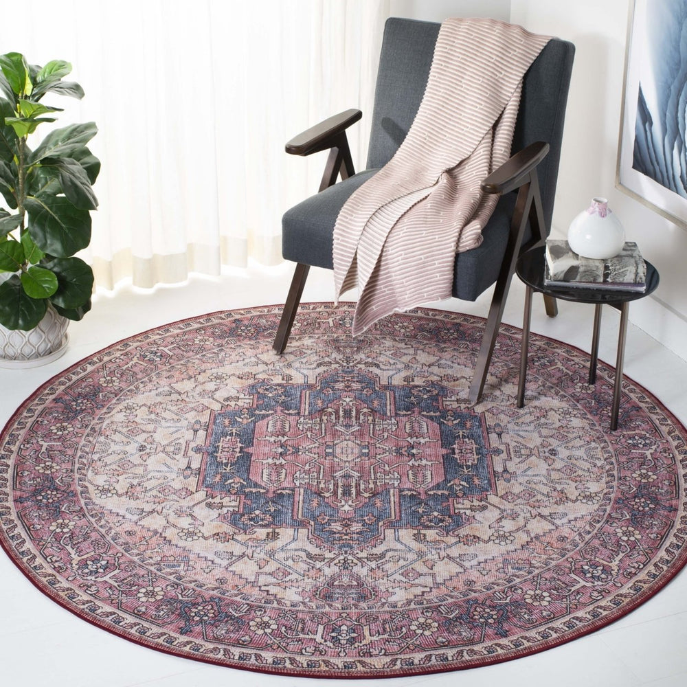 SAFAVIEH Tucson Collection TSN143B Beige / Pink Rug Image 2