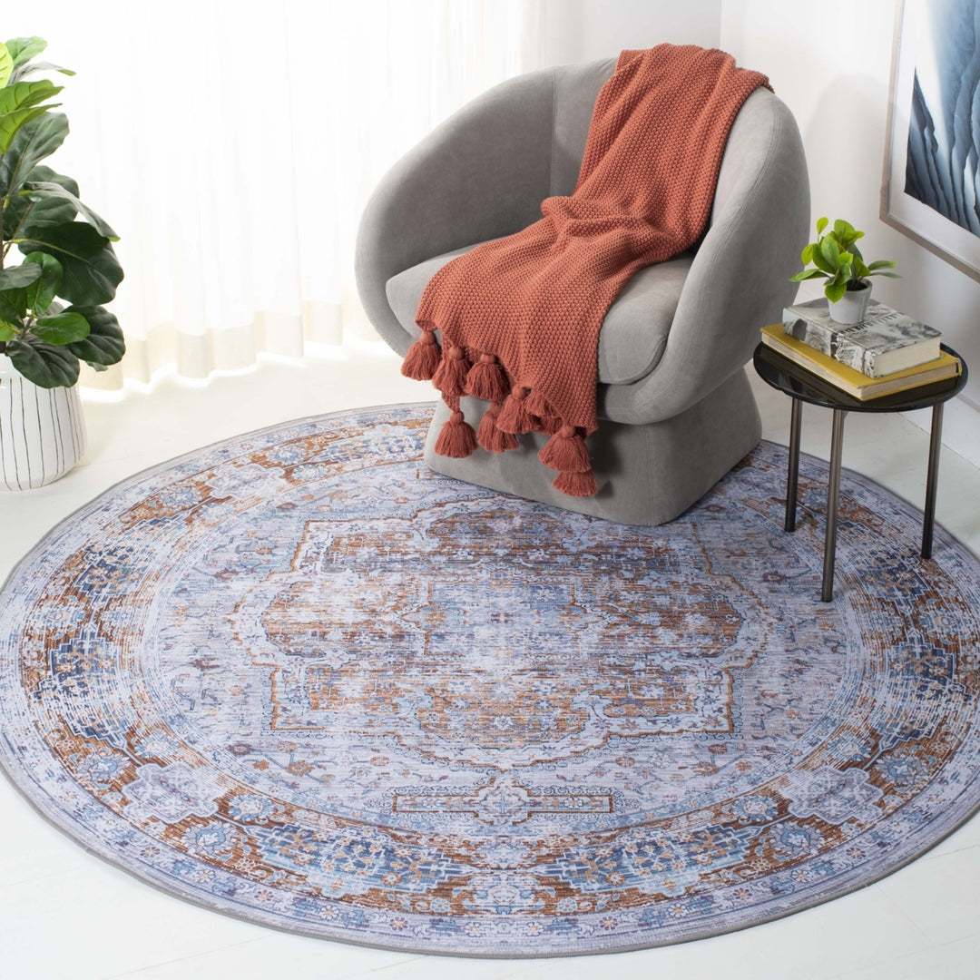 SAFAVIEH Tucson Collection TSN145B Beige / Rust Rug Image 2