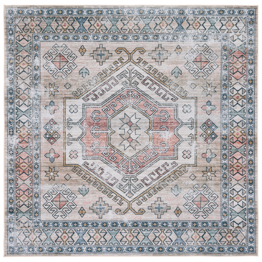 SAFAVIEH Tucson Collection TSN146B Beige / Green Rug Image 4