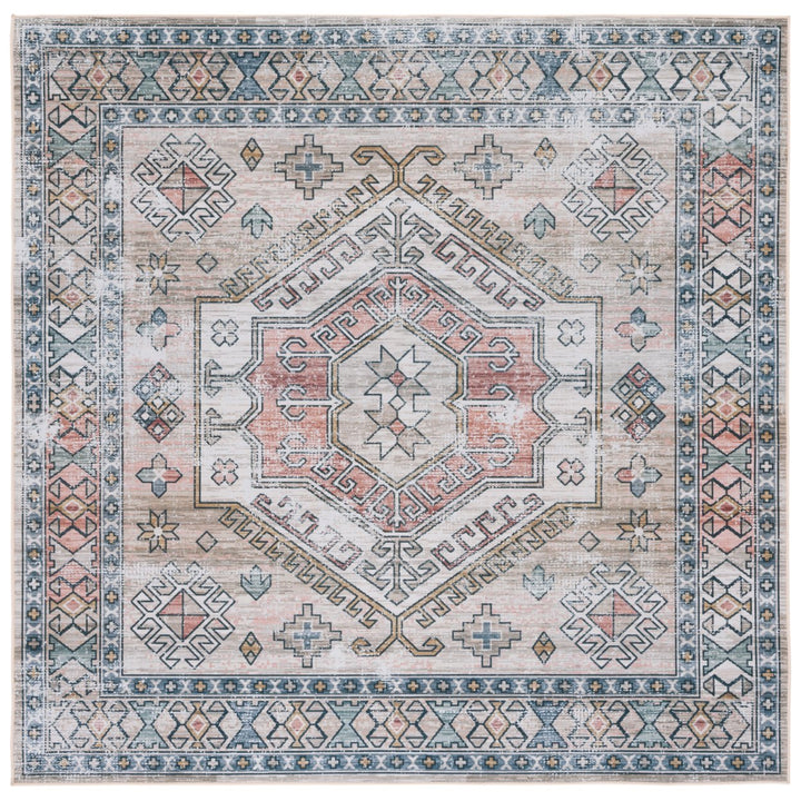 SAFAVIEH Tucson Collection TSN146B Beige / Green Rug Image 1