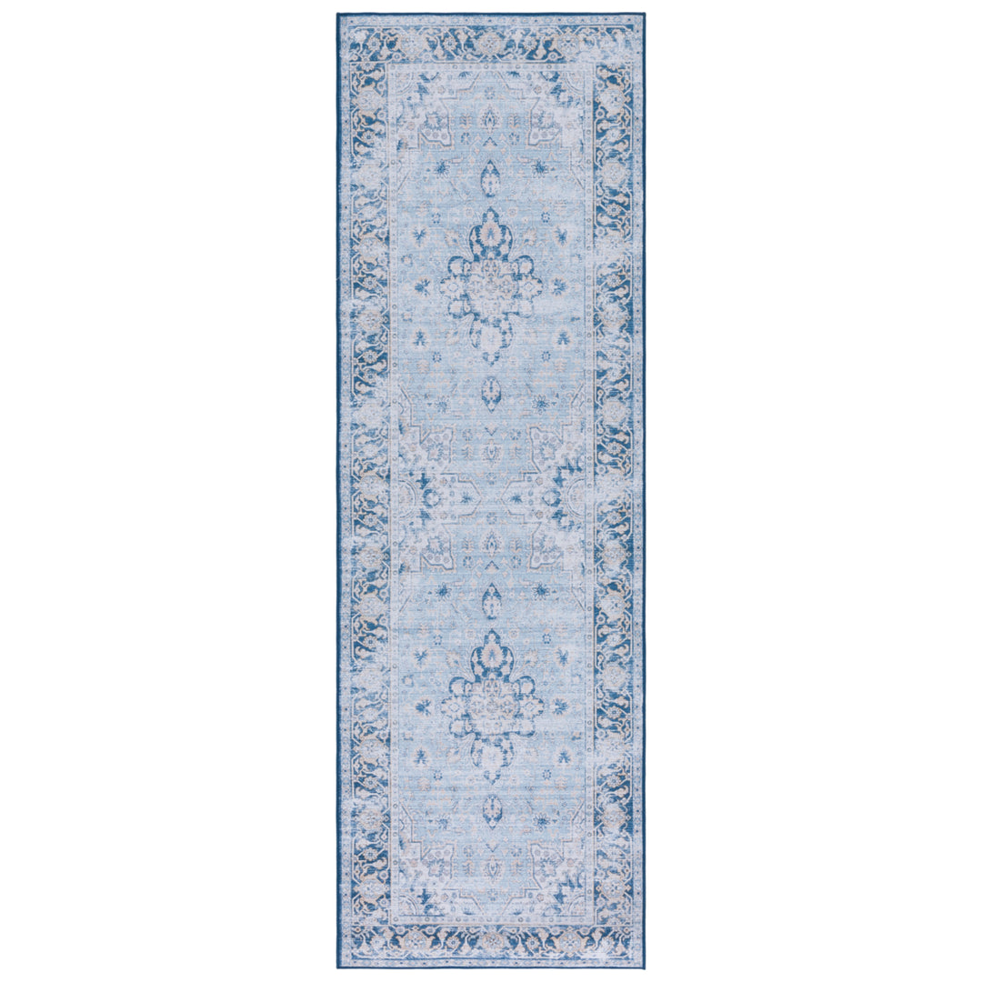 SAFAVIEH Tucson Collection TSN147M Light Blue / Navy Rug Image 1