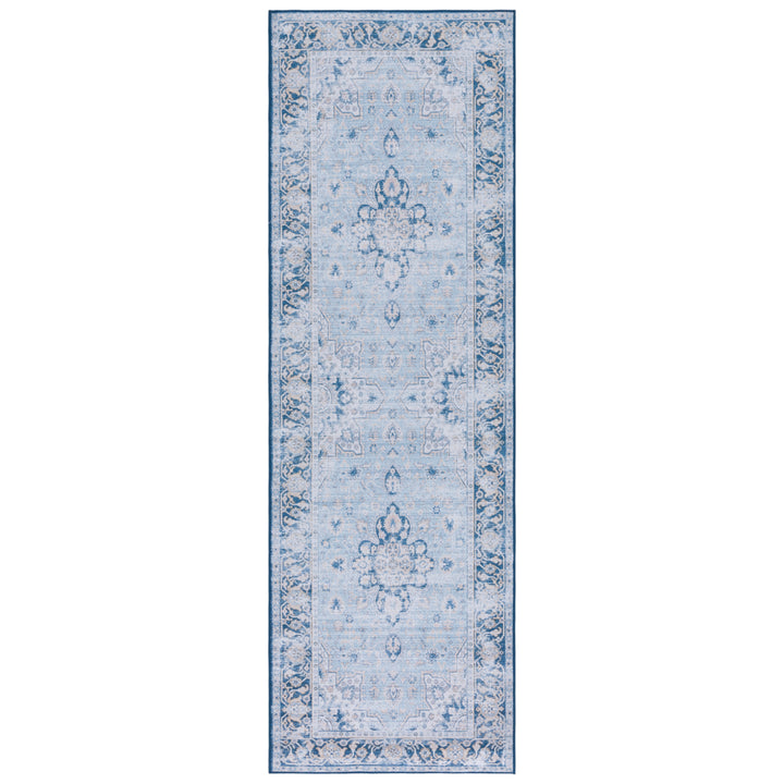 SAFAVIEH Tucson Collection TSN147M Light Blue / Navy Rug Image 1