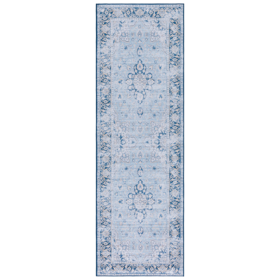 SAFAVIEH Tucson Collection TSN147M Light Blue / Navy Rug Image 1