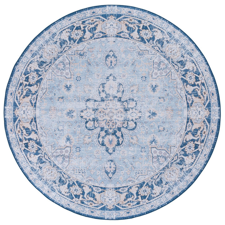 SAFAVIEH Tucson Collection TSN147M Light Blue / Navy Rug Image 1