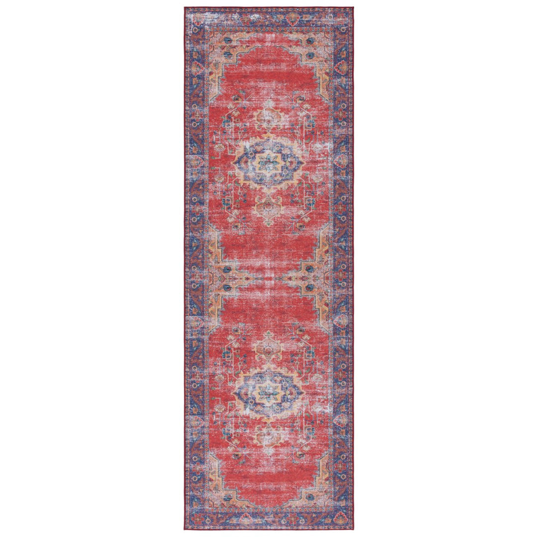 SAFAVIEH Tucson Collection TSN161Q Red / Navy Rug Image 2