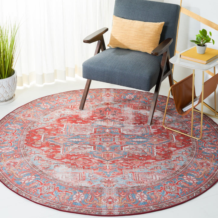 SAFAVIEH Tucson Collection TSN167P Rust / Blue Rug Image 2