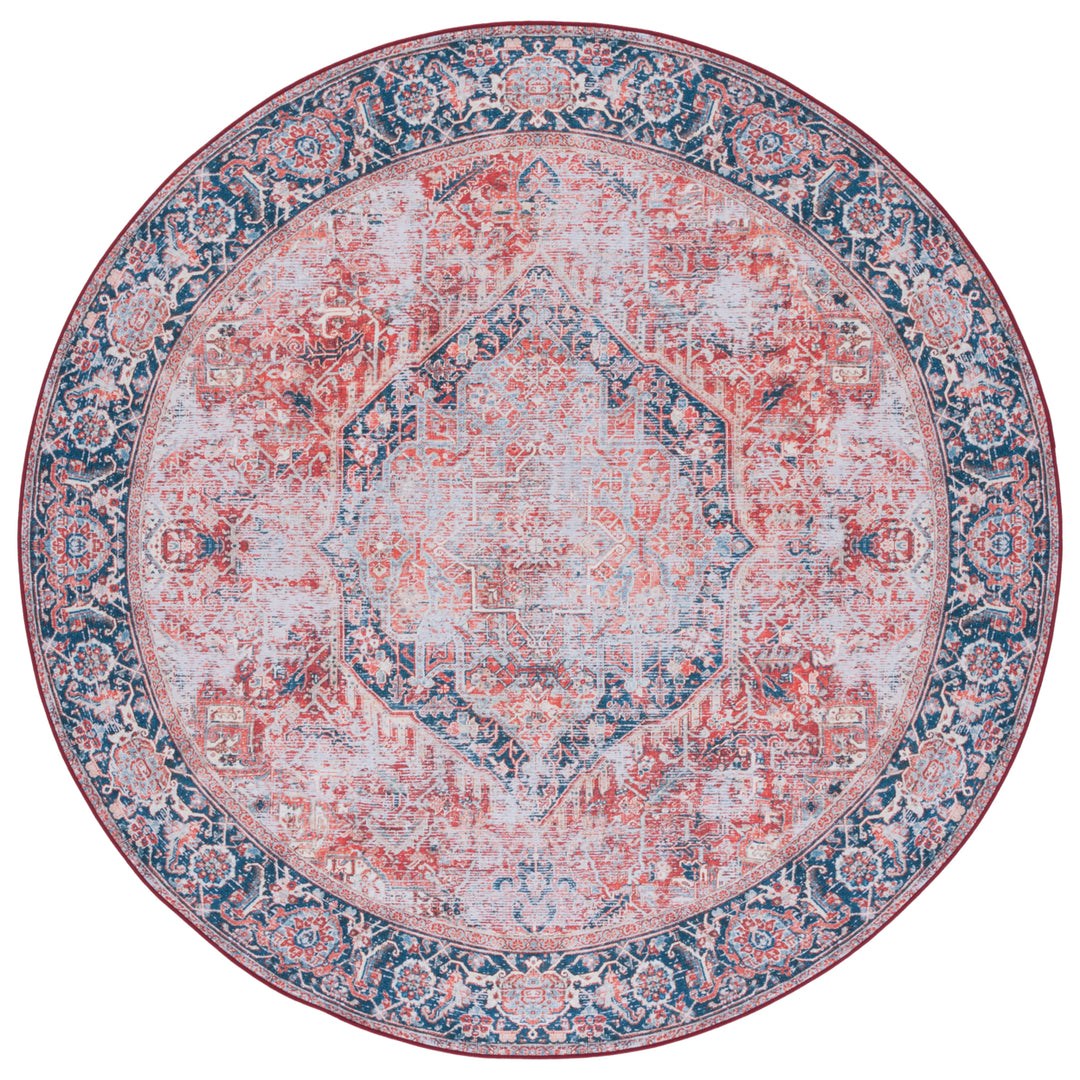 SAFAVIEH Tucson Collection TSN177P Rust / Navy Rug Image 1