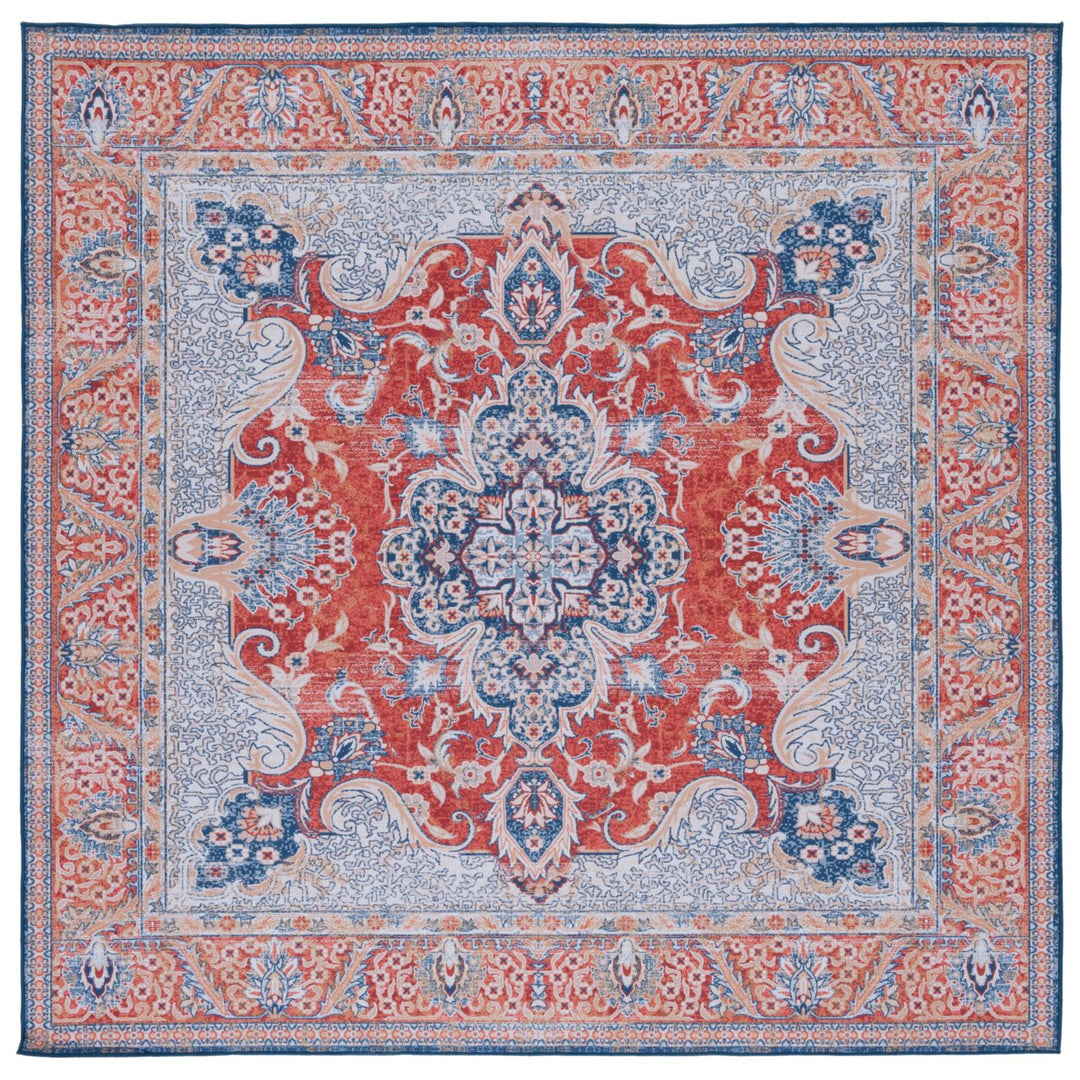 SAFAVIEH Tucson Collection TSN171P Rust / Blue Rug Image 1