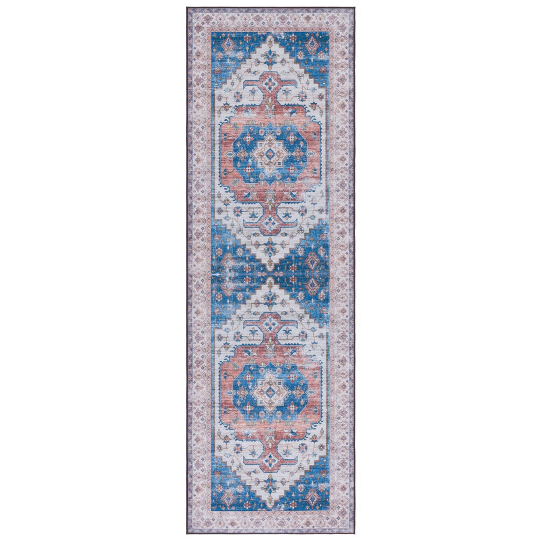 SAFAVIEH Tucson Collection TSN181B Beige / Blue Rug Image 1