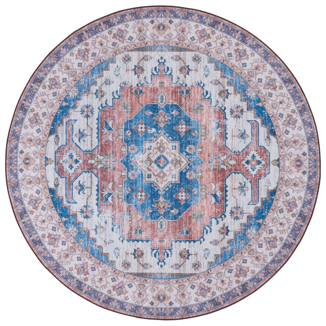 SAFAVIEH Tucson Collection TSN181B Beige / Blue Rug Image 1