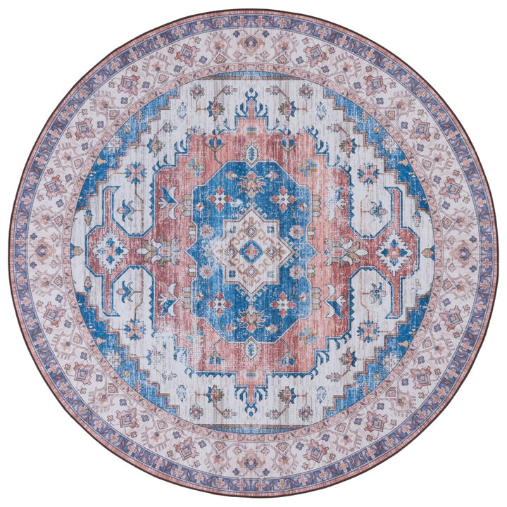 SAFAVIEH Tucson Collection TSN181B Beige / Blue Rug Image 1