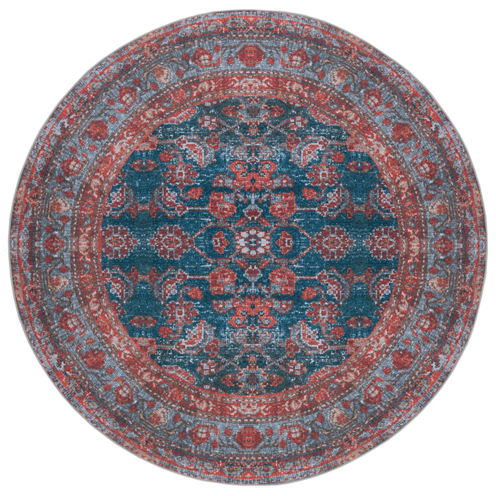 SAFAVIEH Tucson Collection TSN183M Blue / Rust Rug Image 3