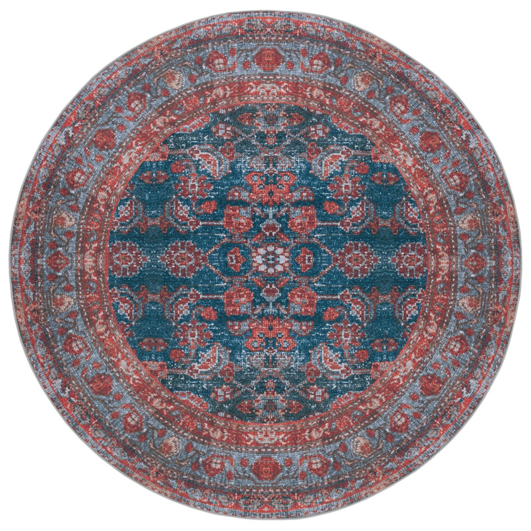 SAFAVIEH Tucson Collection TSN183M Blue / Rust Rug Image 1