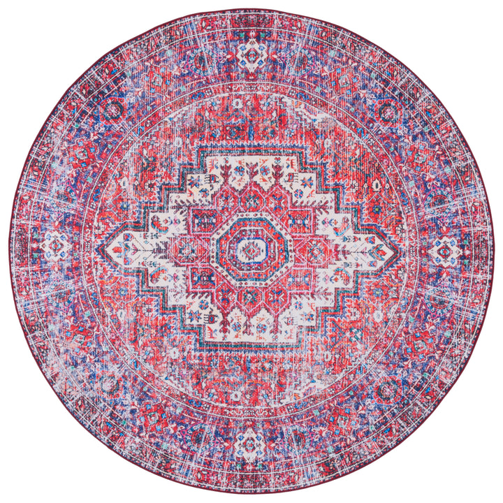 SAFAVIEH Tucson Collection TSN198Q Red / Blue Rug Image 1