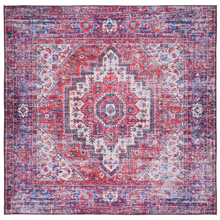 SAFAVIEH Tucson Collection TSN198Q Red / Blue Rug Image 1