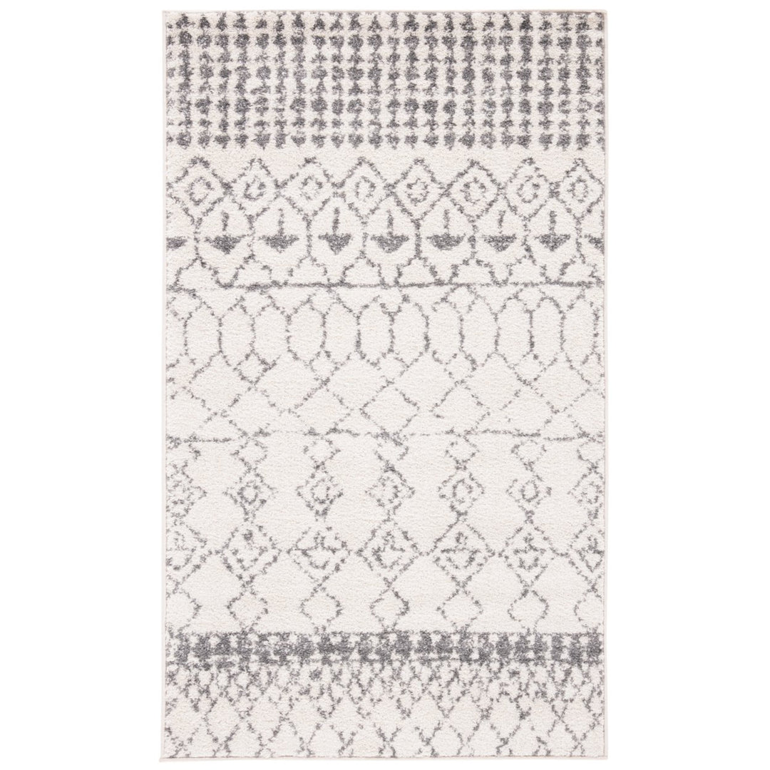 SAFAVIEH Tulum Collection TUL229A Ivory / Grey Rug Image 1