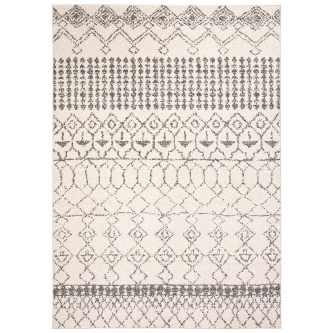 SAFAVIEH Tulum Collection TUL229A Ivory / Grey Rug Image 4