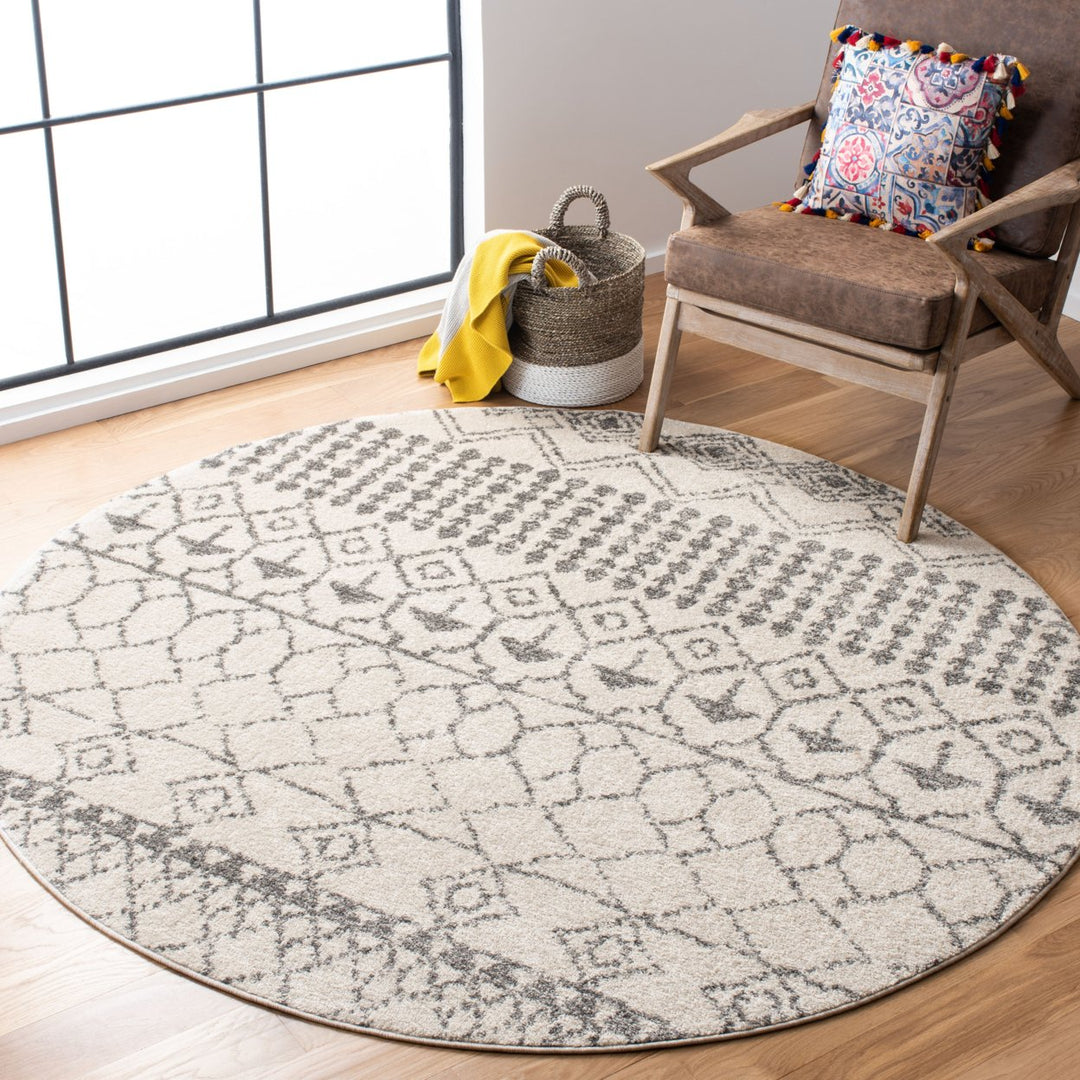 SAFAVIEH Tulum Collection TUL229A Ivory / Grey Rug Image 8