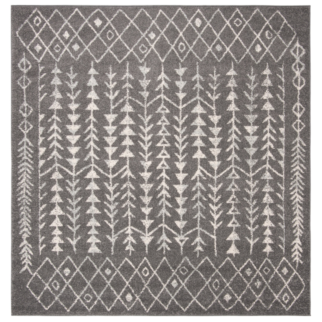 SAFAVIEH Tulum Collection TUL262F Dark Grey / Ivory Rug Image 6
