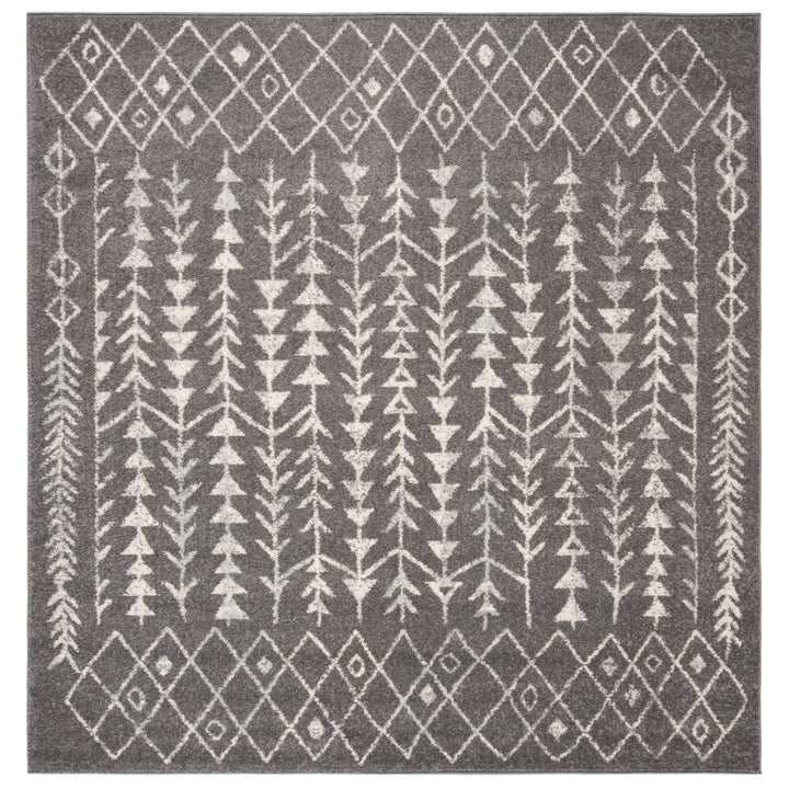 SAFAVIEH Tulum Collection TUL262F Dark Grey / Ivory Rug Image 6