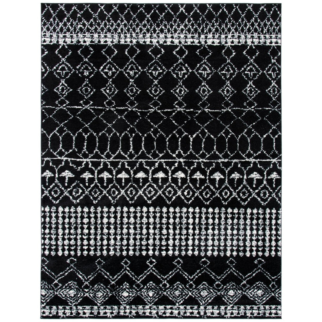 SAFAVIEH Tulum Collection TUL229Z Black / Ivory Rug Image 1