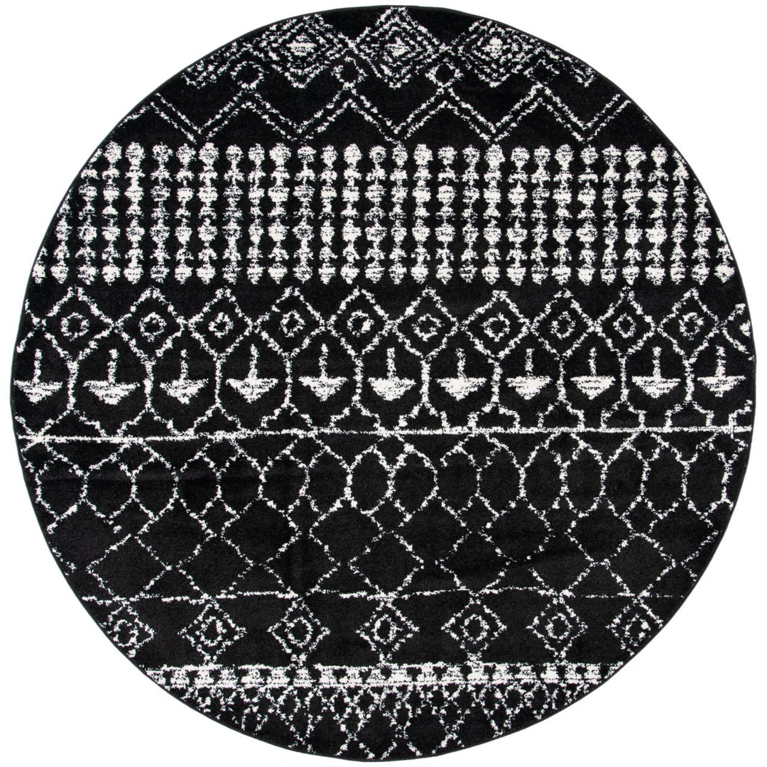 SAFAVIEH Tulum Collection TUL229Z Black / Ivory Rug Image 4