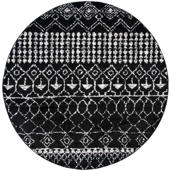 SAFAVIEH Tulum Collection TUL229Z Black / Ivory Rug Image 1