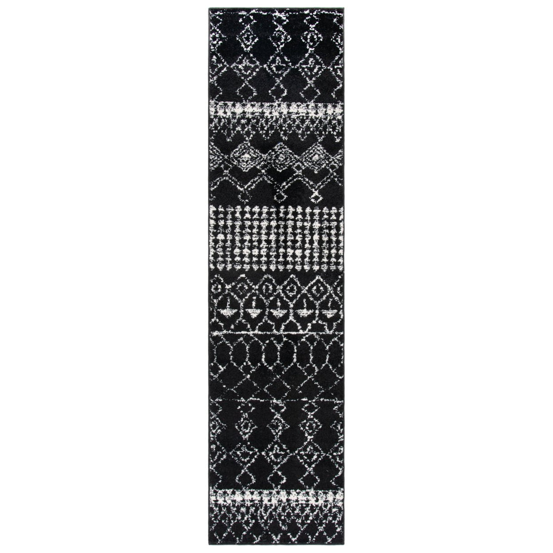 SAFAVIEH Tulum Collection TUL229Z Black / Ivory Rug Image 5