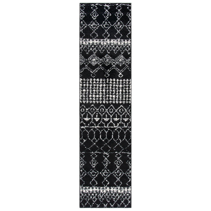 SAFAVIEH Tulum Collection TUL229Z Black / Ivory Rug Image 5