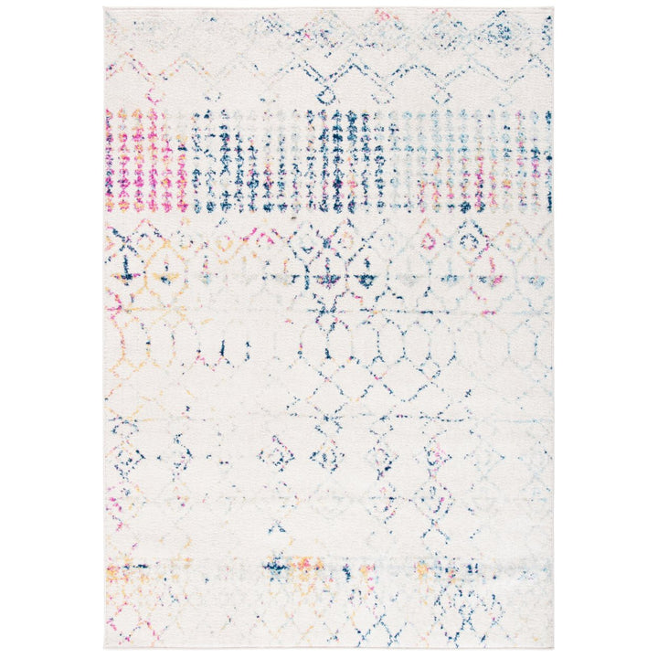 SAFAVIEH Tulum Collection TUL229C Ivory / Blue Rug Image 10