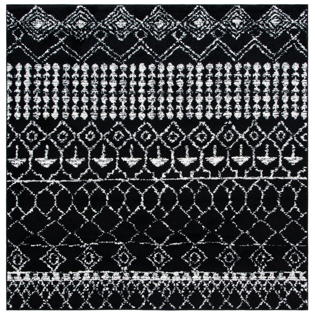 SAFAVIEH Tulum Collection TUL229Z Black / Ivory Rug Image 6