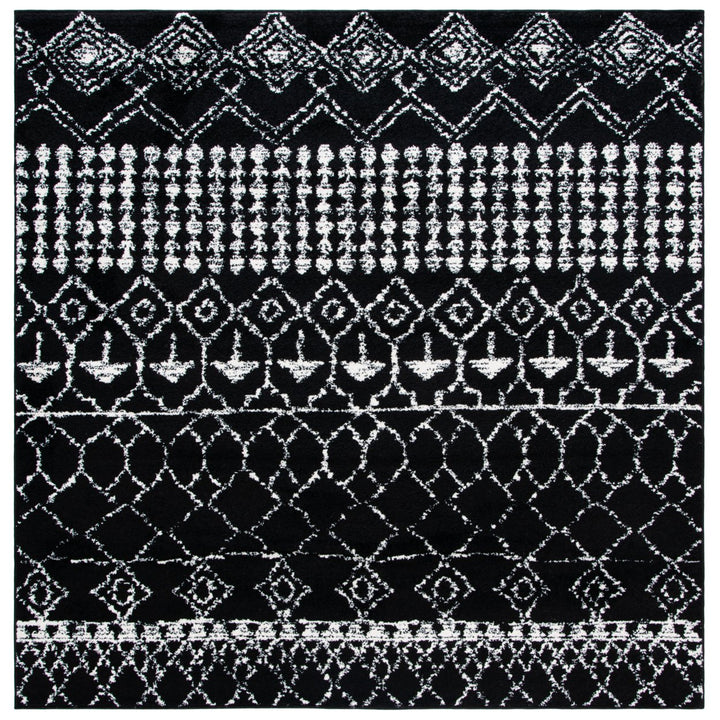 SAFAVIEH Tulum Collection TUL229Z Black / Ivory Rug Image 6