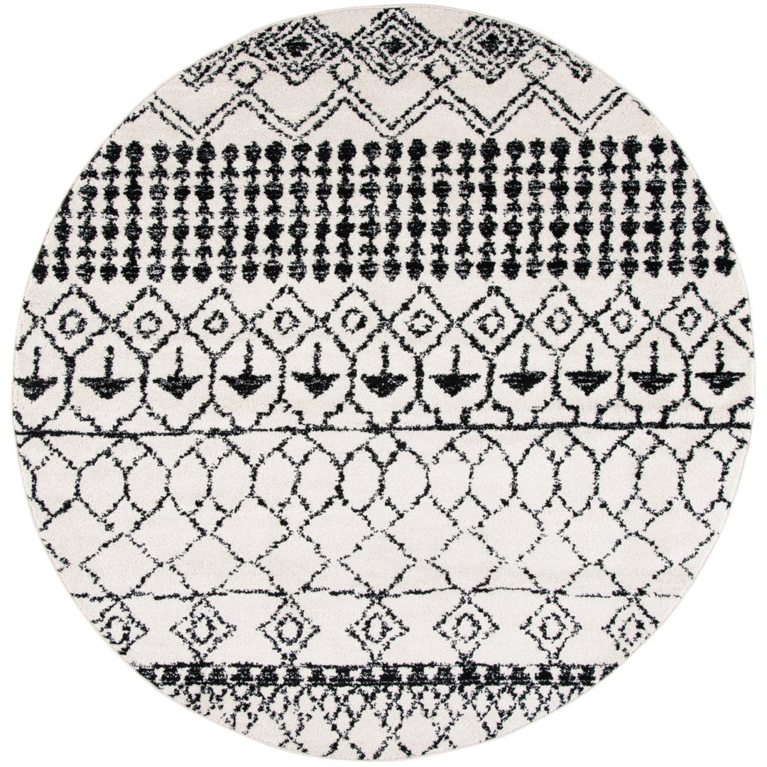 SAFAVIEH Tulum Collection TUL229B Ivory / Black Rug Image 4