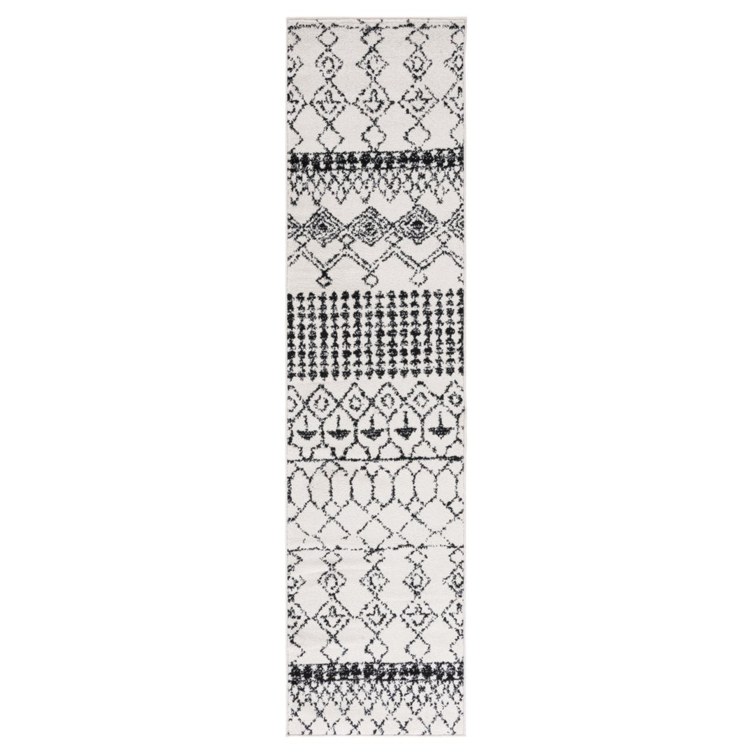 SAFAVIEH Tulum Collection TUL229B Ivory / Black Rug Image 5