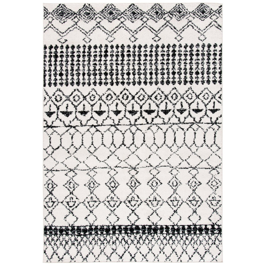 SAFAVIEH Tulum Collection TUL229B Ivory / Black Rug Image 10