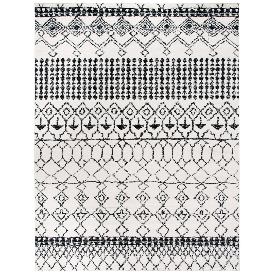 SAFAVIEH Tulum Collection TUL229B Ivory / Black Rug Image 1