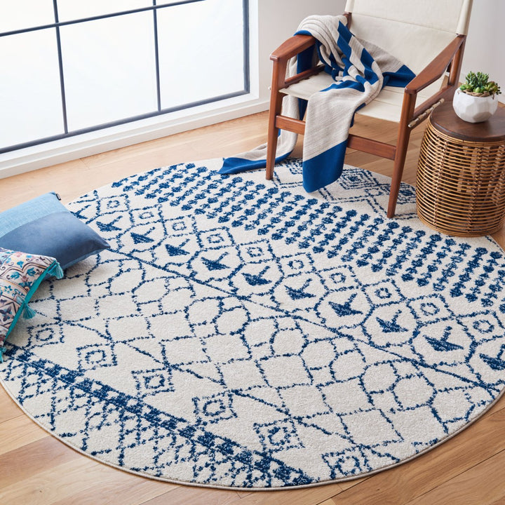 SAFAVIEH Tulum Collection TUL229E Ivory / Navy Rug Image 2