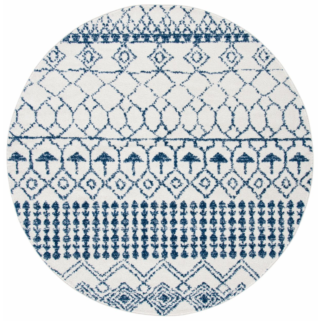 SAFAVIEH Tulum Collection TUL229E Ivory / Navy Rug Image 1