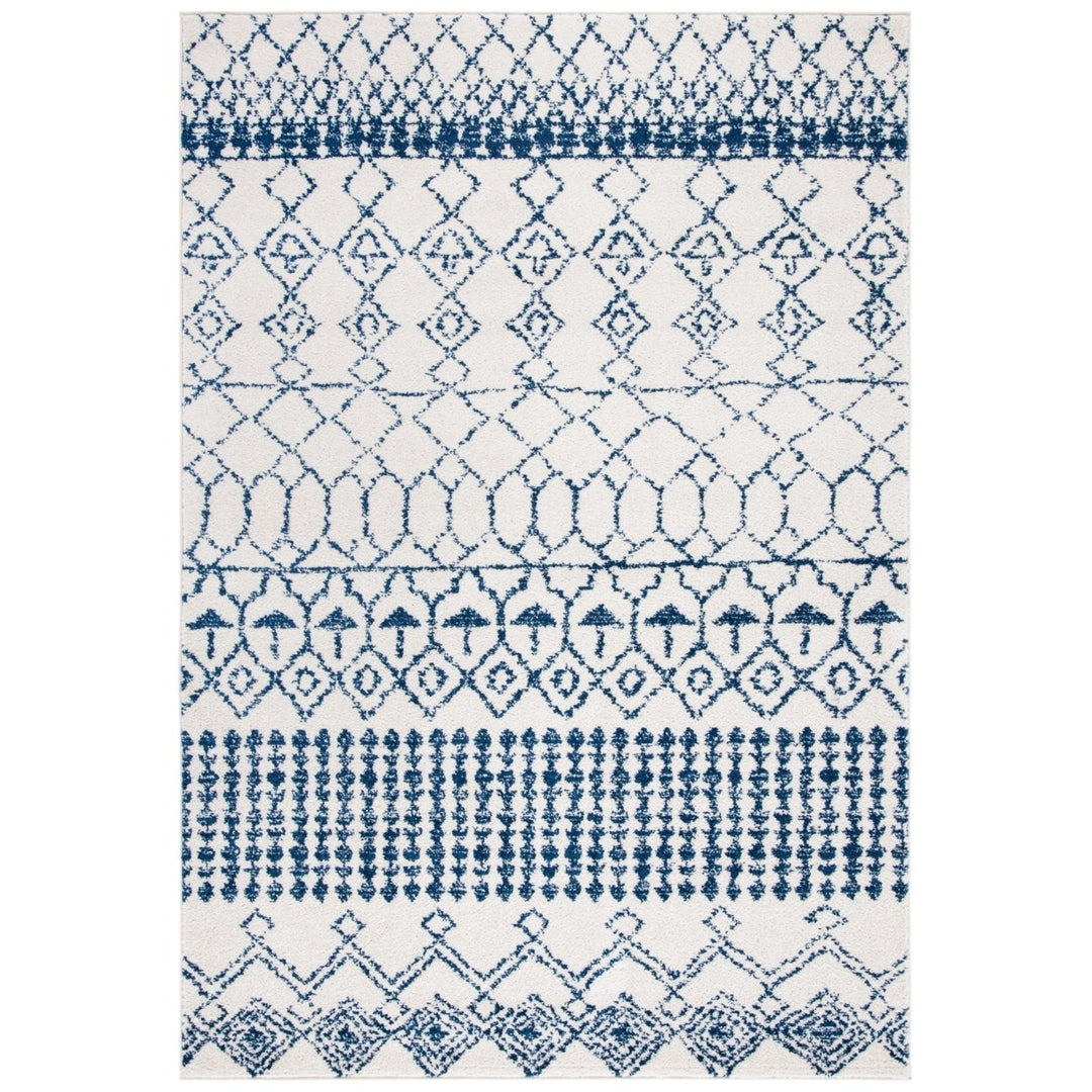 SAFAVIEH Tulum Collection TUL229E Ivory / Navy Rug Image 1