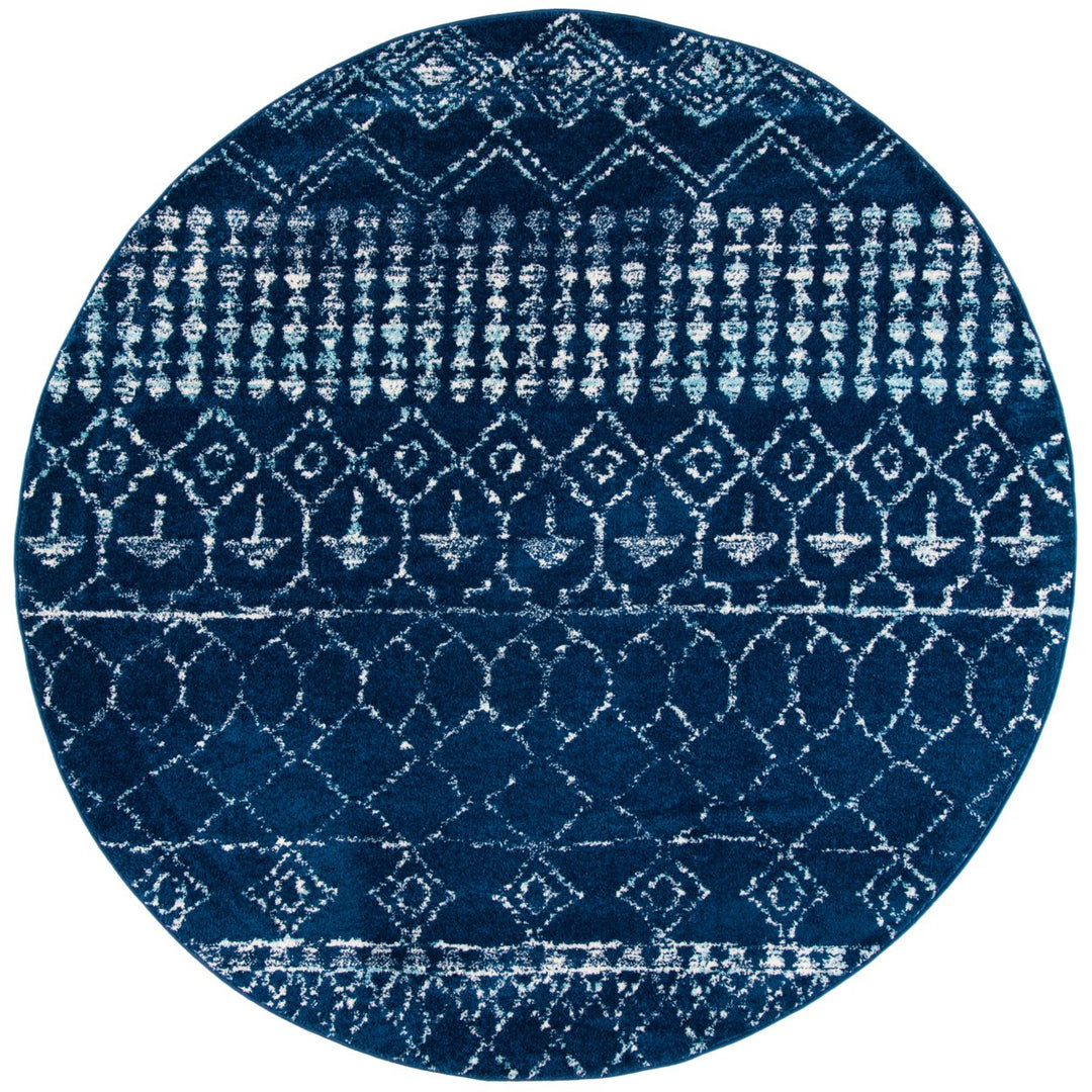 SAFAVIEH Tulum Collection TUL229N Navy / Ivory Rug Image 4