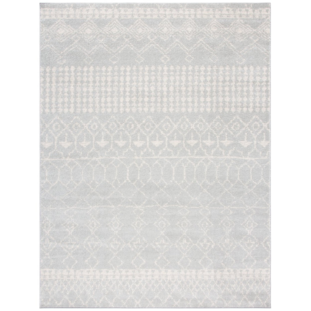 SAFAVIEH Tulum Collection TUL229H Light Grey / Ivory Rug Image 1