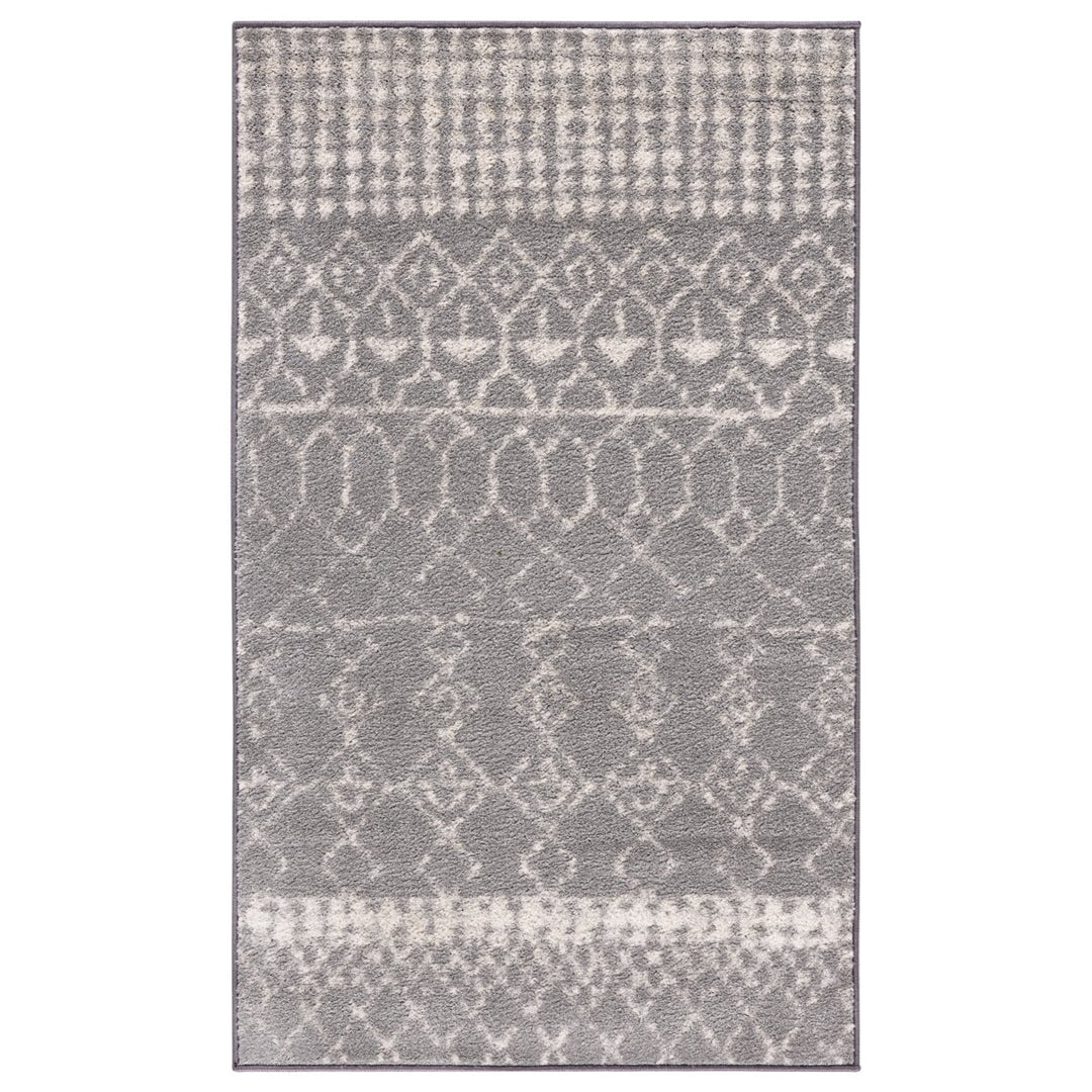 SAFAVIEH Tulum Collection TUL229F Grey / Ivory Rug Image 2