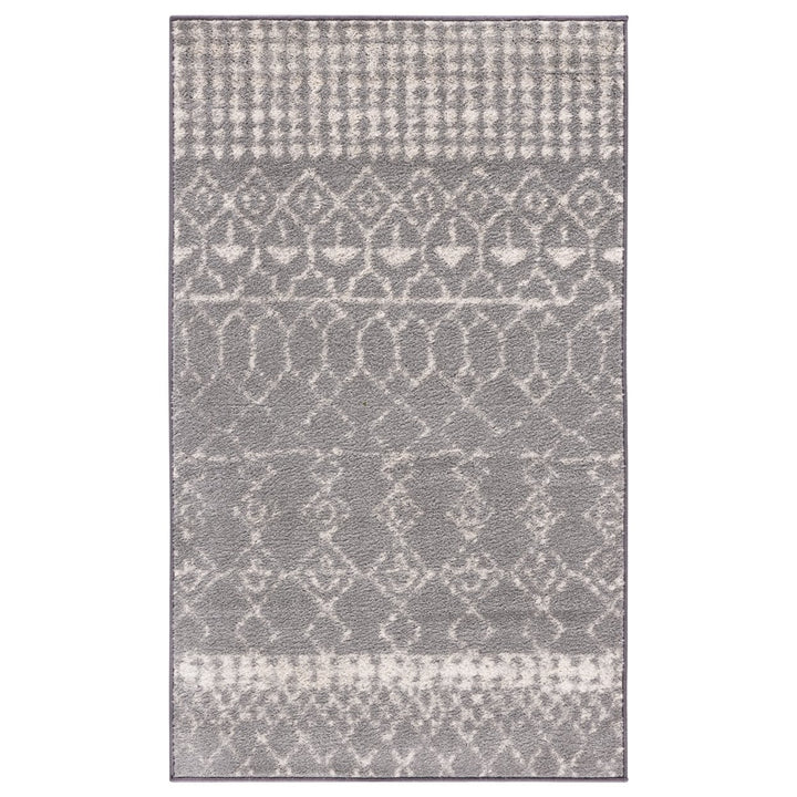 SAFAVIEH Tulum Collection TUL229F Grey / Ivory Rug Image 2