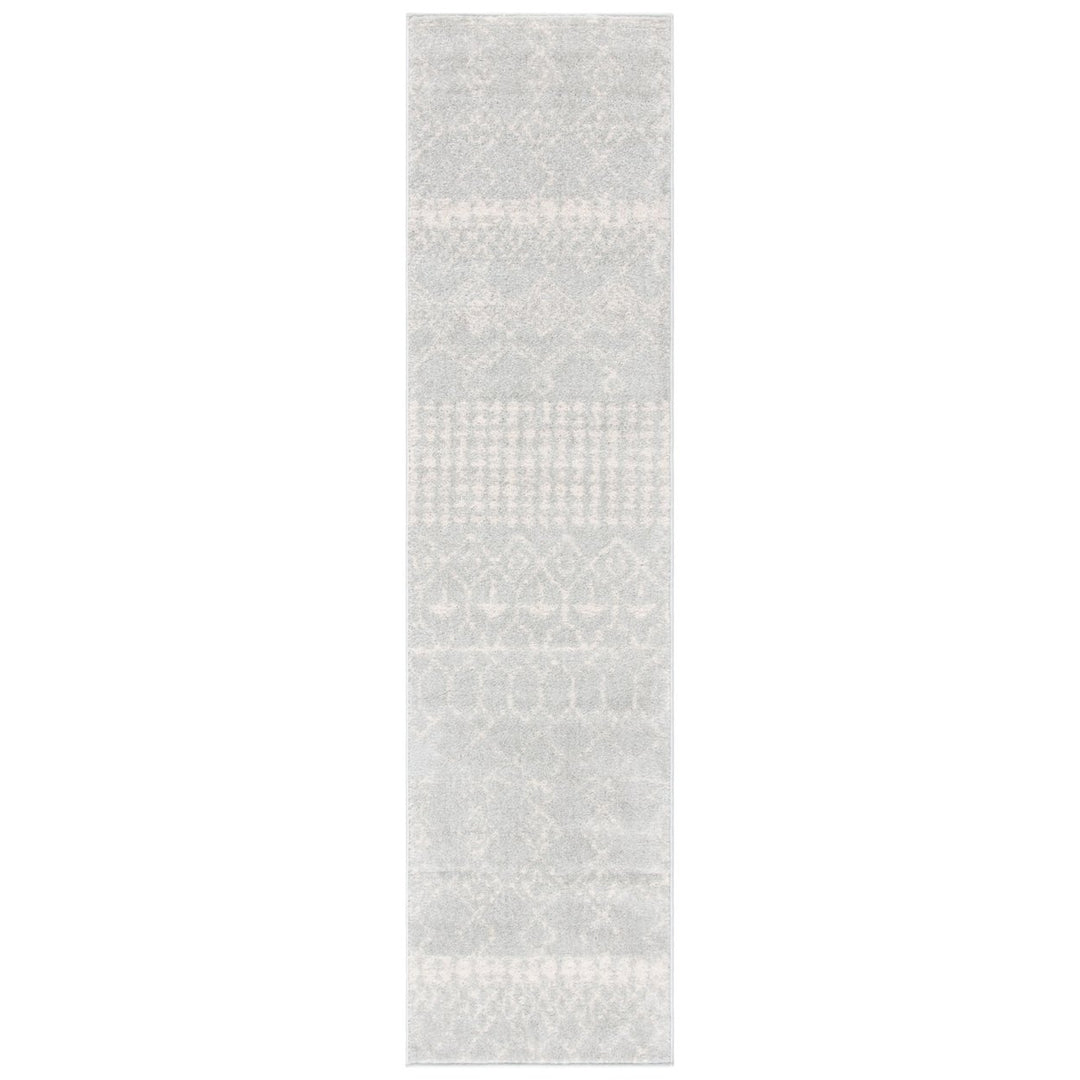 SAFAVIEH Tulum Collection TUL229H Light Grey / Ivory Rug Image 3