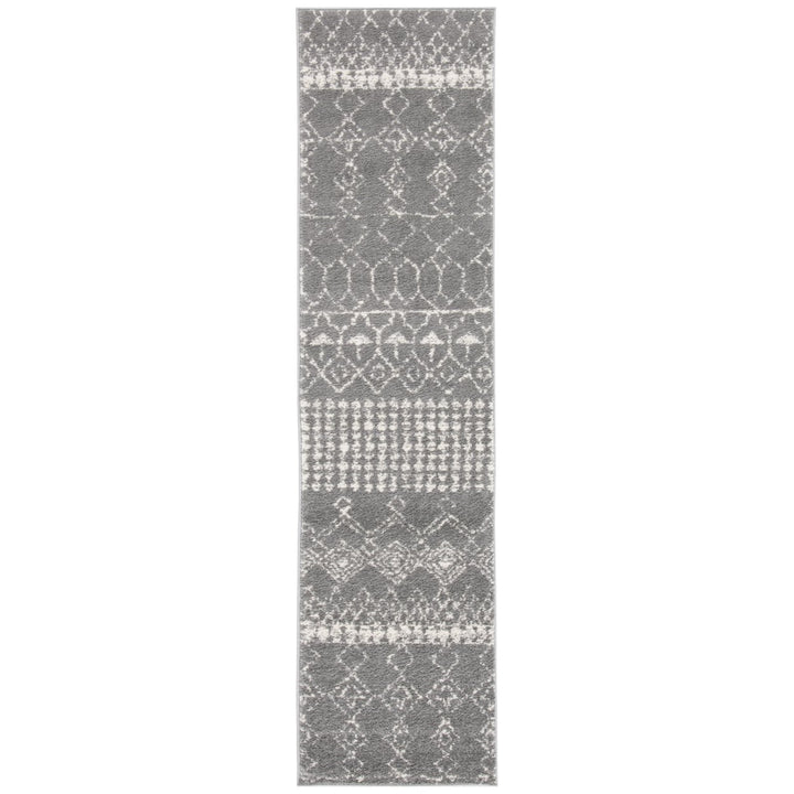 SAFAVIEH Tulum Collection TUL229F Grey / Ivory Rug Image 1